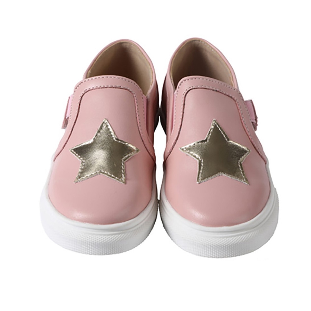 Girls Boys Classic Slip On Canvas Star Sneakers